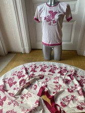 T-Shirt & Wickelrock Handarbeit Batik Keris aus Bali rot  S Vintage 70er Jahre