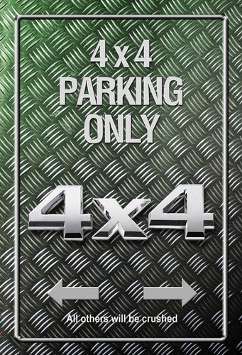 Blechschild 18x12 4x4 parking - blechschild,