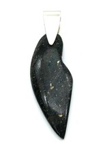 Anhänger Opal schwarz Honduras 2,5 - 3 cm mit 925er Silber-Schlaufe