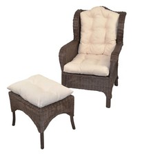 Rattan ohrensessel braun - ohrensessel,
