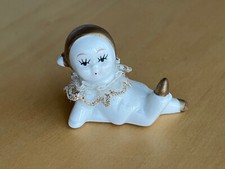 kleine niedliche Miniatur / Harlekin /  Pierrot / Setzkasten / Porzellan