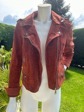 VERO MODA Damen Wildleder Damen - Biker Jacke - Braun/Mahagoni - Gr. M