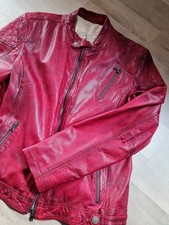 Lederjacke Gr. 44 weinrot