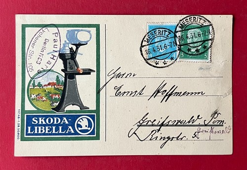 Reklame meseritz 1931 skoda - meseritz,