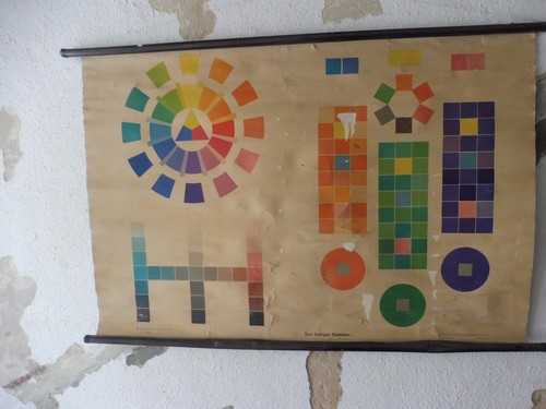 Alte rollkarte schulwandtafel - alte,