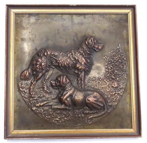 Altes reliefbild metallbild - altes,