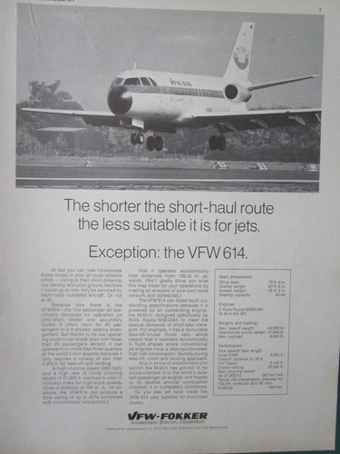 1973 pub vfw - fokker, flugzeug