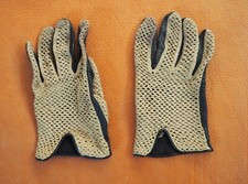 Lederhandschuhe schwarz Gr. S Gr. 6 - 6,5 weiches Leder + Strickmaterial Cabrio