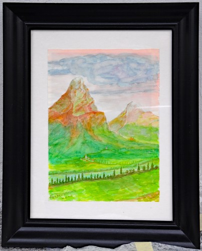 Original aquarell mit - aquarell,