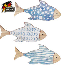 Maritime Wanddeko Holzfische