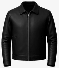 Herren Schwarz 100 % Echtleder