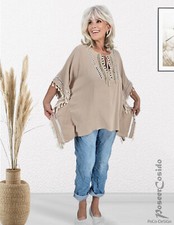 Kaftan Poncho Bluse Überwurf