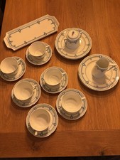 Fürstenberg Ariana Norma Porzellan, Teeservice 6 Personen, Zucker, Milch, Kuchen