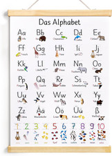ABC Poster Kinder 30x40cm Lernposter Schreiben Lernen Alphabet Zahlen Buchstaben