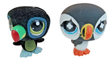 2x Littlest Pet Shop Figuren LPS Papagei  Konvolut Hasbro