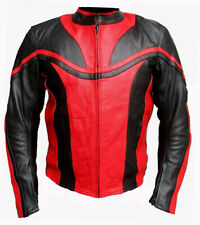 Bangla Motorrad Jacke Lederjacke Rot Schwarz Leder XXL