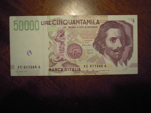 Repubblica lire 50000 - repubblica, bernini