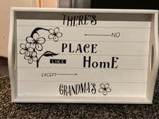 Personalisiertes Holzsofa Tablett Armstuhl Snackauflage Getränke Fernbedienung Halter Geschenk