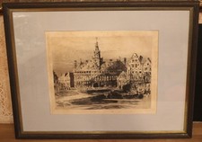 Radierung   Emden Rathaus