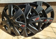 Ratkappen 16 Zoll, Radzierblende, 4Stück, VR schwarzmatt Carbonmuster