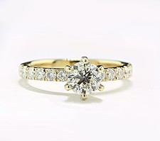 Brillant Ring Solitär 1,54 ct H/LUPENREIN GIA Zertifikat  585er GG Wert € 26.000
