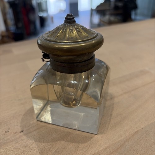 Antikes tintenfass rauchglas - antikes,