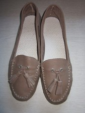 Tolle Mokassins, beige, echt Leder, Schuhe, bequem,  Gr.40