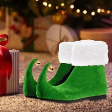 Elfenschuhe, süße grüne Weihnachtselfenschuhe für die Feier von Weihnachten,
