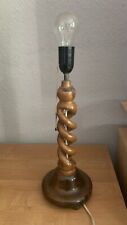 orginal Tischlampenfuß massiv groß gedrechselt rustikal 80er Jahre