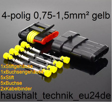 ?Superseal Stecker Set Seal gelb 0,75 - 1,50mm² Motorrad Auto LKW Boot Car?
