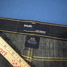 Qruel Jeans Mens 42x32** Dark
