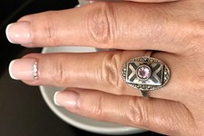 Antik Art Déco Nielo Amethyst