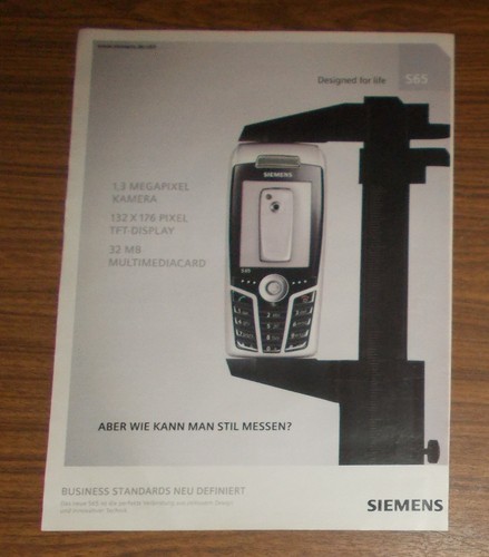 Seltene werbung siemens s65 - seltene,