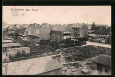 Falkenberg /Bez. Halle, Ansichtskarte, Teilansicht aus der Vogelschau 1908 