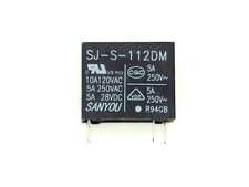 1x Relais SANYOU SJ-S-112DM 12V-, 250V~ AC/5A, 1x Schliesser (Miniatur)6R105