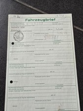VW BUS Transporter Bulli T1 1965 Fahrzeugschein Sammlung 37