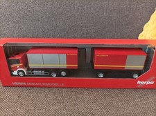 Herpa H0 1:87 OVP - 310017 Scania CG 17 Abrollcontainer-Hängerzug "Feuerwehr"