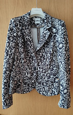 Airfield 2-Knopf-Damen-Blazer, Leo-Muster, hellbeige/dunkelbeige/schwarz, Gr. 38