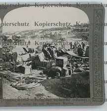 6051c❚ Stereofoto, britische Vorräte landeten in Suvla Bay, Gallipoli Türkei