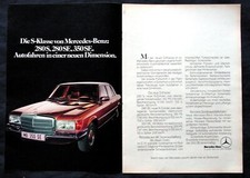 Mercedes Benz 280 S, SE. 350 SE, W 116,  originale Werbung,  1972, Doppelseite