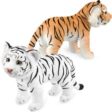 Plüschtier Tiger Kuscheltier Stofftier Plüschtiger Schmusetier Stehend 30 cm