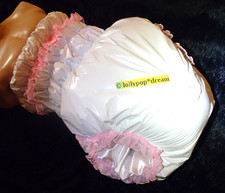 SPREIZHOSE aufblasbar  WEICHE PVC Folie+SATIN  WINDELHOSE Erwachsene NEU  XXL