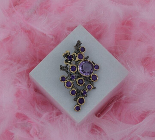 Amethyst anhänger sterling - amethyst,