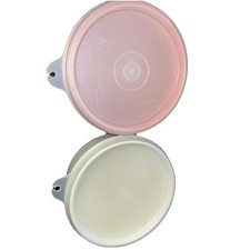 Tupperware 2 Julchen je  200 ml-250 ml Schüssel mit H-Deckel, Terra/weis