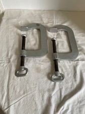 2 x Industrie C-Schraubzwinge, Klemmzwinge , geschmiedet