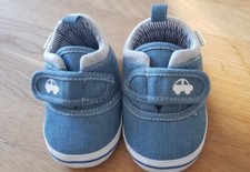 Baby Schuhe / Krabbelschuhe von Dimo Gr. M / 6 bis 9 Monate blau Jeans Optik