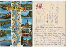 32977 - Der Rhein von Mainz bis Koblenz - AK, gelaufen Lahnstein 8.10.1978