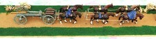 Braunschweiger Zinnsoldaten Feldgeschütz mit Protzenwagen und 6 Pferden 1:32