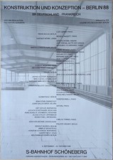 Poster Plakat - S-Bahnhof Schöneberg - Hauptstadt Design Urbanes - Berlin 1988