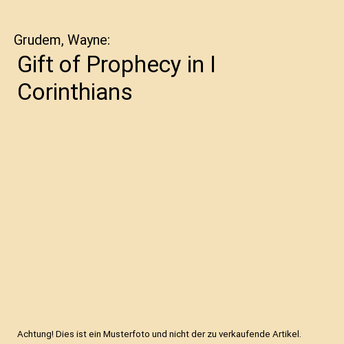 Gift prophecy i - of,